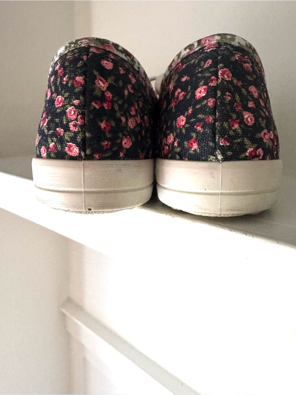 Hotter Floral Canvas Lace-Up Sneakers - Pink Rose Print - Picture 4 of 11